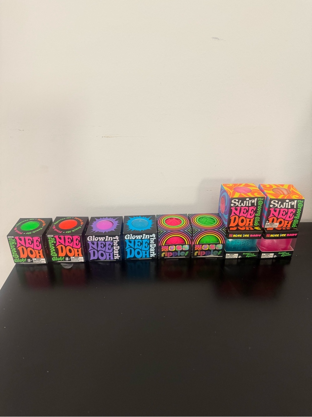 NeeDoh mini bundle! Set of 10 mini needohs! Swirls, glow in the dark, ripples…